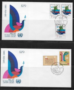 United Nations NY 304-7 1979 Definitives Geneva Cachet FDC First Day Cover