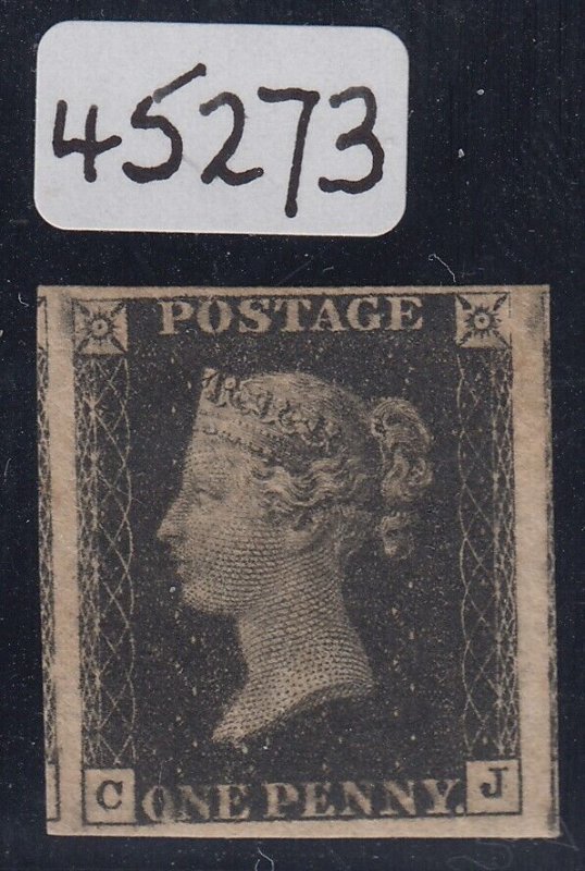 SG 2 1d black plate 10 lettered CJ. Lightly mounted mint. 4 good to huge... 