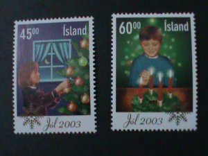 ​ICELAND-2003 SC#1003-4 CHRISTMAS 2003 MNH VF-LAST ONE WE SHIP TO WORLDWIDE