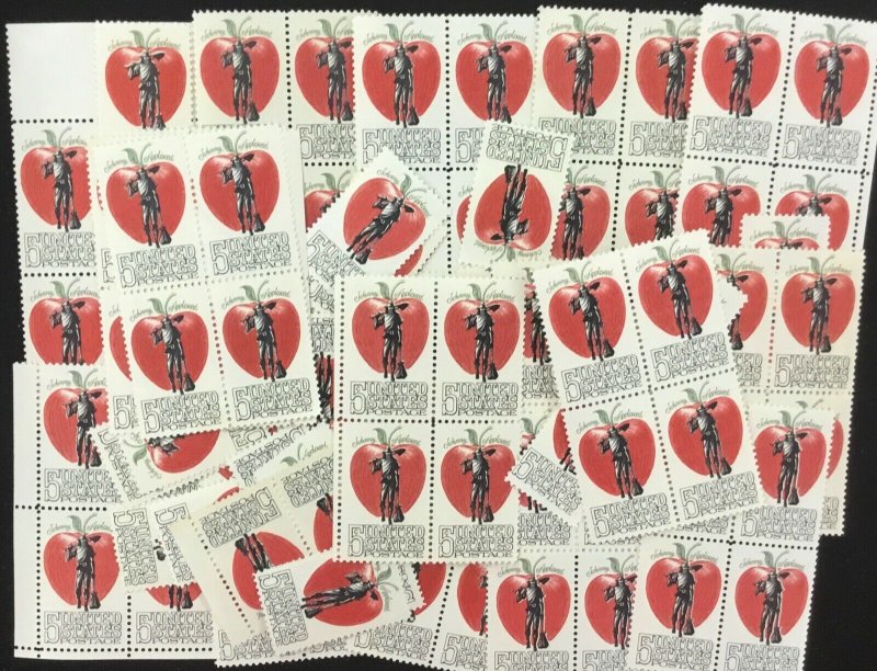  1317   Johnny Appleseed, Folklore.  100 mint untag 5 cent stamps.  Issued 1966.