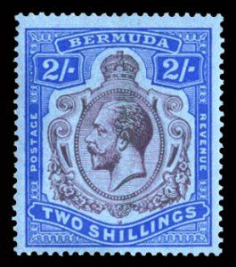Bermuda #94 (SG 98) Cat£50, 1922-34 George V, 2sh ultramarine and violet, hinged