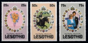 [67251] Lesotho 1981 Flora flowers Royal Wedding Diana horse  MNH