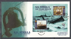 Alderney Scott 127 FDC - S.S. Stella Shipwreck