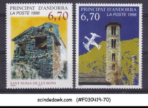 ANDORRA FRENCH - 1996 CHURCHES ARCHITECTURE SG#F520-F521 2V MNH