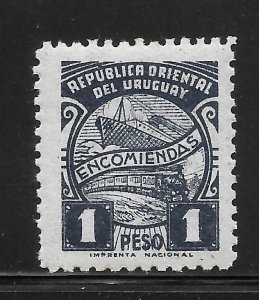 Uruguay Scott Q90 MNHOG - 1960 Ship and Train Parcel Post, Perf 12.5 - SCV $0.85