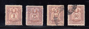 Peru Scott #J40-J43 Used