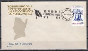 Mexico, Scott cat. C523. American Bicentennial issue on a First day cover. ^