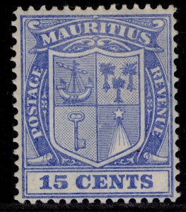 MAURITIUS GV SG189, 15c blue, M MINT. Cat £19.