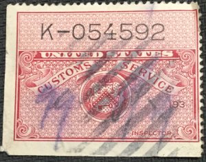 US Customs Service Used SE Single Revenue L22