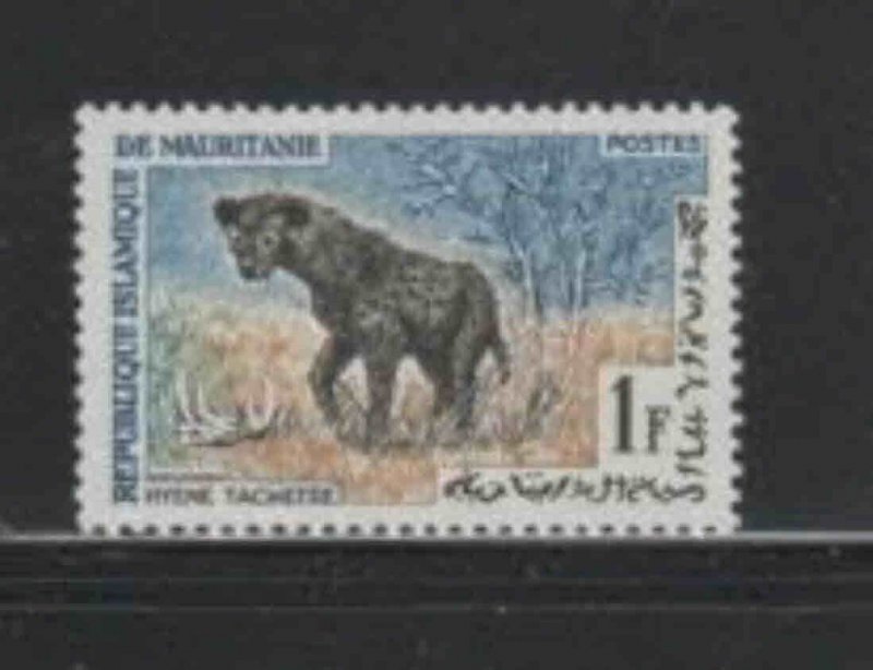 MAURITANIA #135 1963 1fr SPOTTED HYENA MINT VF NH O.G