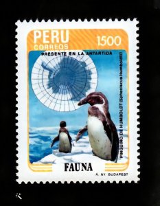 PERU 1985 Sc#853  ANTARCTICA PENGUIN Single (1) MNH