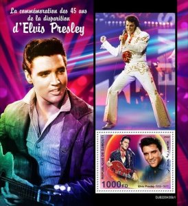 2022/08 - DJIBOUTI  - ELVIS PRESLEY I         1V    MNH **