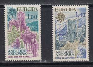 French Andorra   #254-55   mnh     cat $7.75