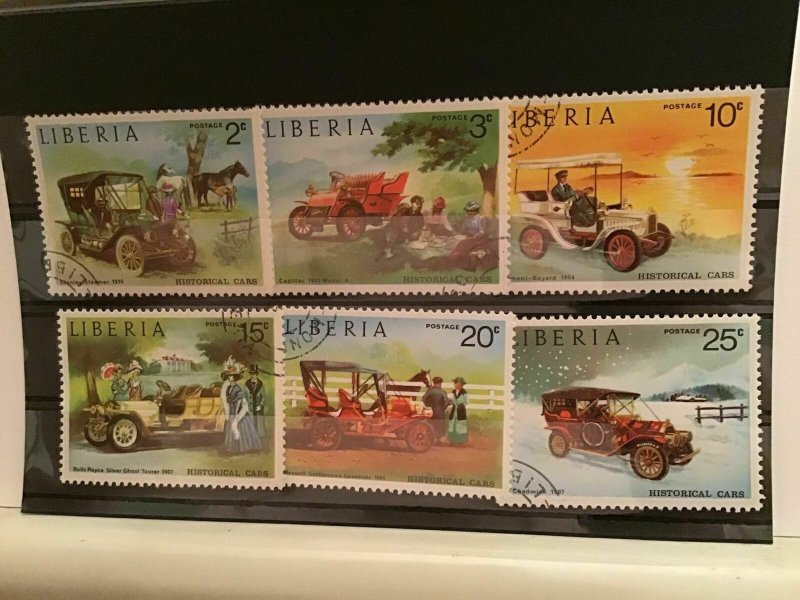 Liberia historical cars cancelled stamps R21816