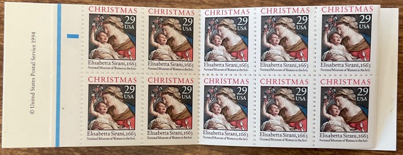 US #BK217 MNH Booklet of 20 #2 Christmas SCV $12.50 L42