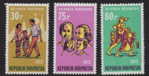 Indonesia  #828-830   1972  MNH   family planning
