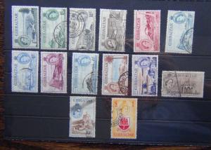 Gibraltar 1953 - 59 set to £1 Used SG145 - SG158