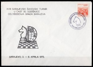 Yugoslavia 1975 XVIII SARAJEVO CHESS TOURNAMENT Special Cover