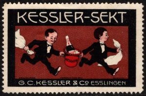 Vintage Germany Advertising Poster Stamp Heros-Sekt Fruit Sparkling Wine Winery