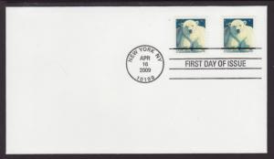 US 4387 Polar Bear 2009 U/A FDC