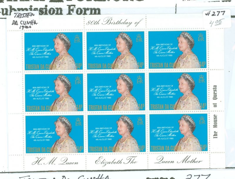 Tristan da Cunha #277  Souvenir Sheet