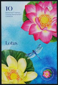 Canada 3091a Booklet MNH Flowers, Lotus, Dragonfly, Bird