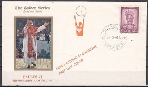 India, Scott cat. 394. St. Thomas issue. Pope Paul VI Cachet.  Souvenir cover. ^