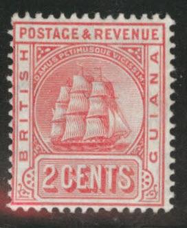 British Guiana Scott 172b 1907 MH* type 2 CV $10.50