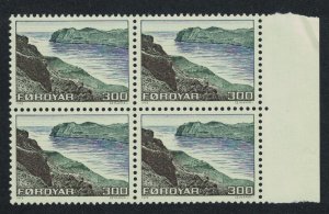 Faroe Is. Landscapes 300 ore Key Value Block of 4 1975 MNH SC#17 SG#16 MI#17