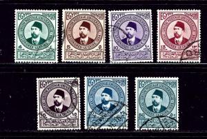 Egypt 180-86 Used 1934 partial set