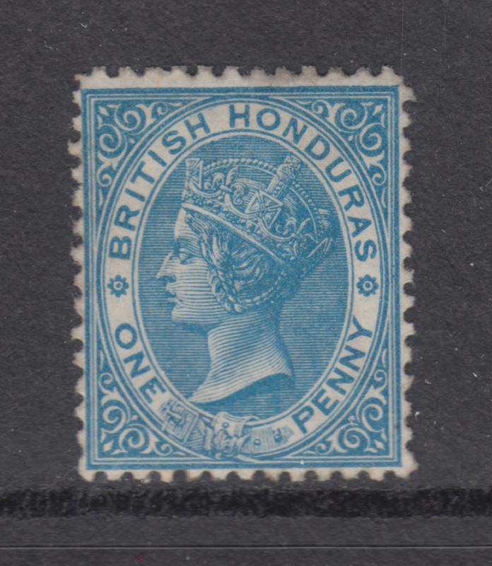 British Honduras Sc 4 MNG. 1872 1p pale blue Queen Victoria, perf 12½ almost VF