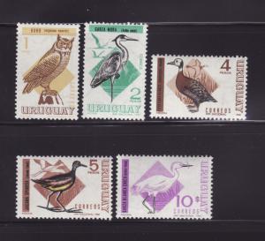 Uruguay 751-752, 754, 755-756 MNH Birds (E)