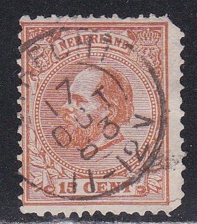 Netherlands #  27, King William III, Used, faults, 10%