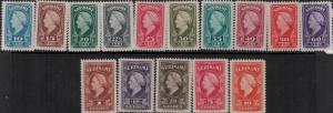 Surinam 1945 SC 184-207 Mint SCV$ 250.75 Set