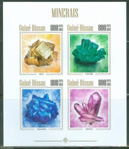 GUINEA BISSAU 2013 MINERALS  SHEET  IMPERFORATED MINT NH