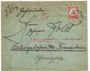 German South West Africa 1907 Warmbad cancel on cover to Germany