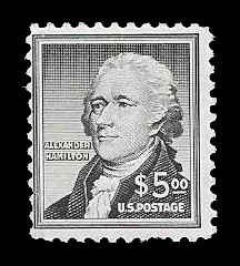 PCBstamps  US #1053 $5.00 Alexander Hamilton, MNH, (4)