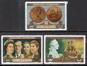 Cook Islands 284-286 Royal Visit MNH VF