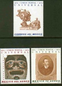 MEXICO 1070, C437-C438 Centenary Universal Postal Union MNH. VF.