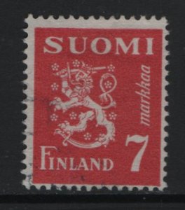 Finland    #260  used  1947   Lion  7m  carmine