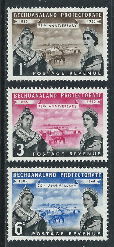 Bechuanaland Protectorate, Sc #166-68, MH