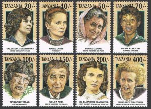 Tanzania 998a-998h,999,MNH.Michel 1565-1572,Bl.223. Famous women, 1993.