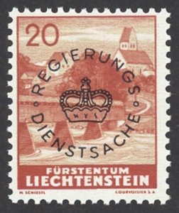 Liechtenstein Sc# O24 MNH 1941 20rp overprint Officials