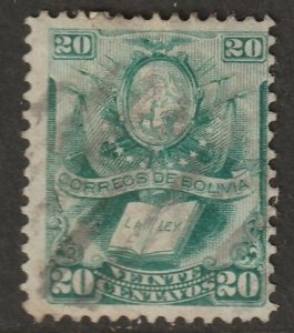 Bolivia 1878 Sc 22 used toning