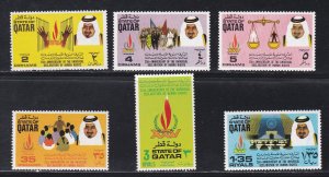 Qatar # 372-377, Declaration of Human Rights 25th, Some Mount Glazing, 1/3 Cat.