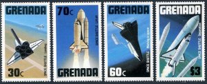 Grenada 1073-1076, 1077, MNH. Mi 1119-1122, Bl.99. Columbia Space shuttle, 1981.