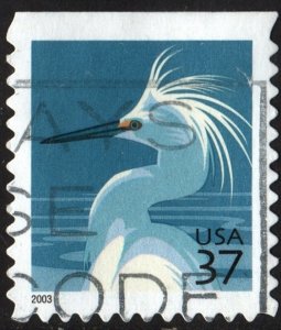 SC#3830 37¢ Snowy Egret Booklet Single (2004) Used