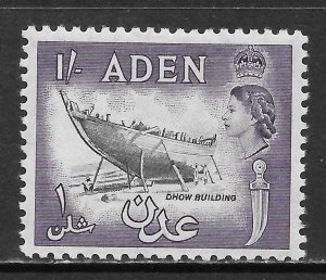 Aden Scott 73 Unused HOG - 1964 1sh Dhow Building - SCV $11.00