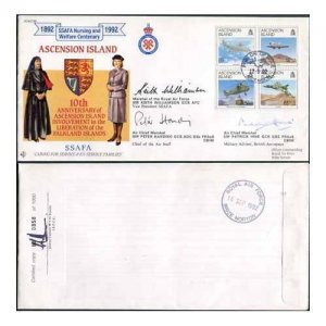 AC65 10th Ann Ascension Involvement Liberation Falklands Signed 3 (B)