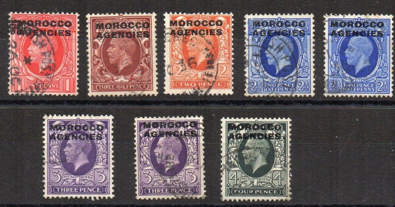 Morocco Agencies 1935-37 GB opt values  to 4d FU CDS 